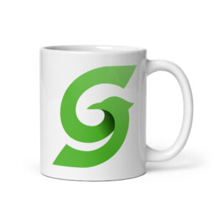 white glossy mug
